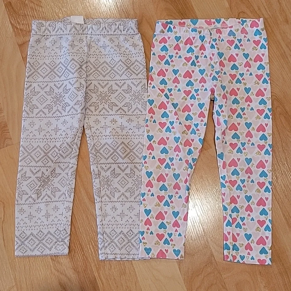 Carter's Girl's Glitter Sparkle Pants Casual Bottoms Size 2T New